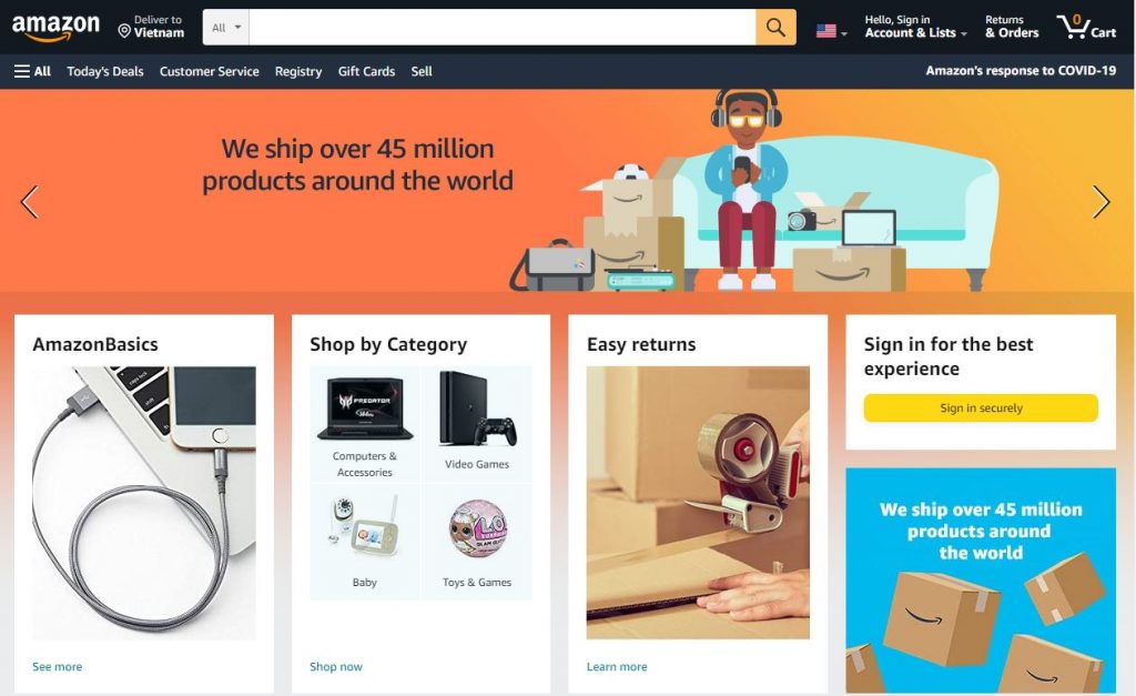 Trang thương mại điện tử Amazon.com