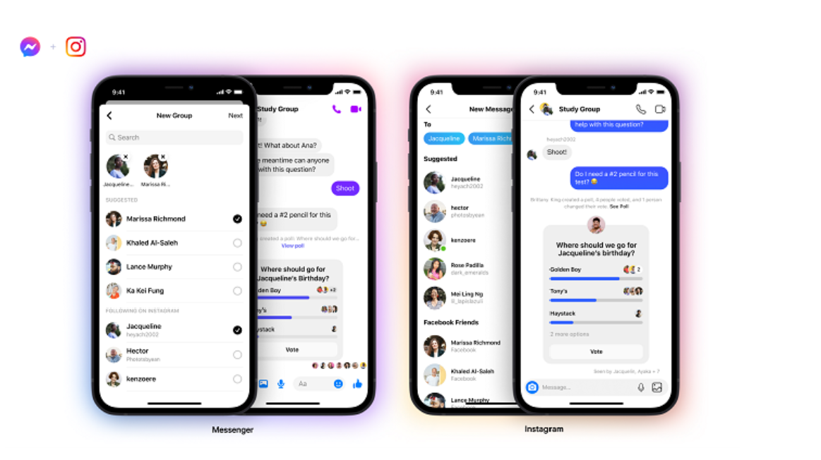 hợp nhất tính năng trò chuyện giữa Instagram và Messenger