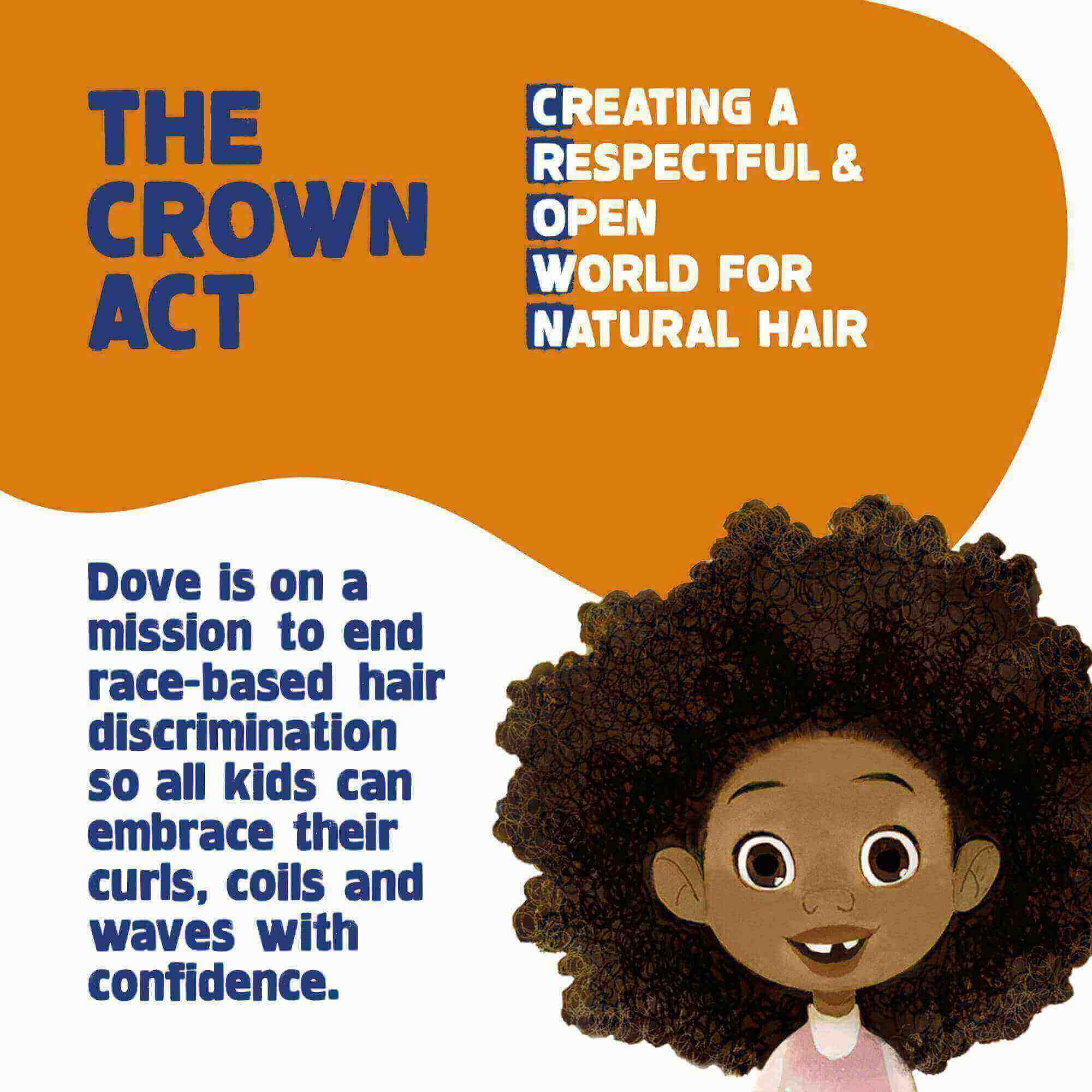 Lời ủng hộ của Dove cho Đạo luật Crown khi tung ra dòng sản phẩm này.