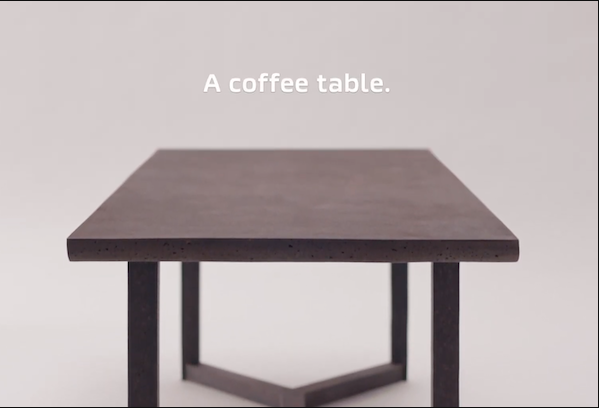 Chiếc bàn độc đáo của Nescafé được làm từ bã cà phê đã qua sử dụng