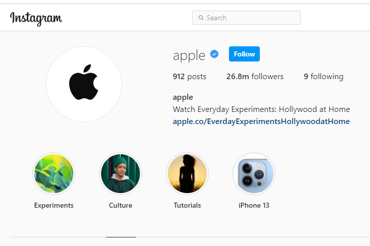 536.000 tài khoản đang theo dõi Instagram của Apple là giả