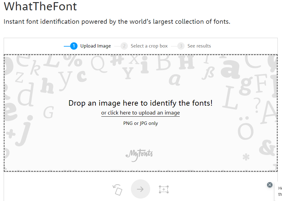 Tìm font chữ qua hình ảnh bằng công cụ Myfonts