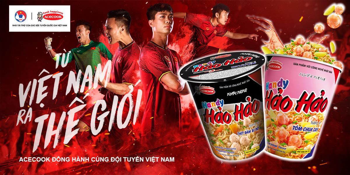 Hảo Hảo Handy đồng hành cùng các đội tuyển Việt Nam - chương trình tài trợ bóng đá
