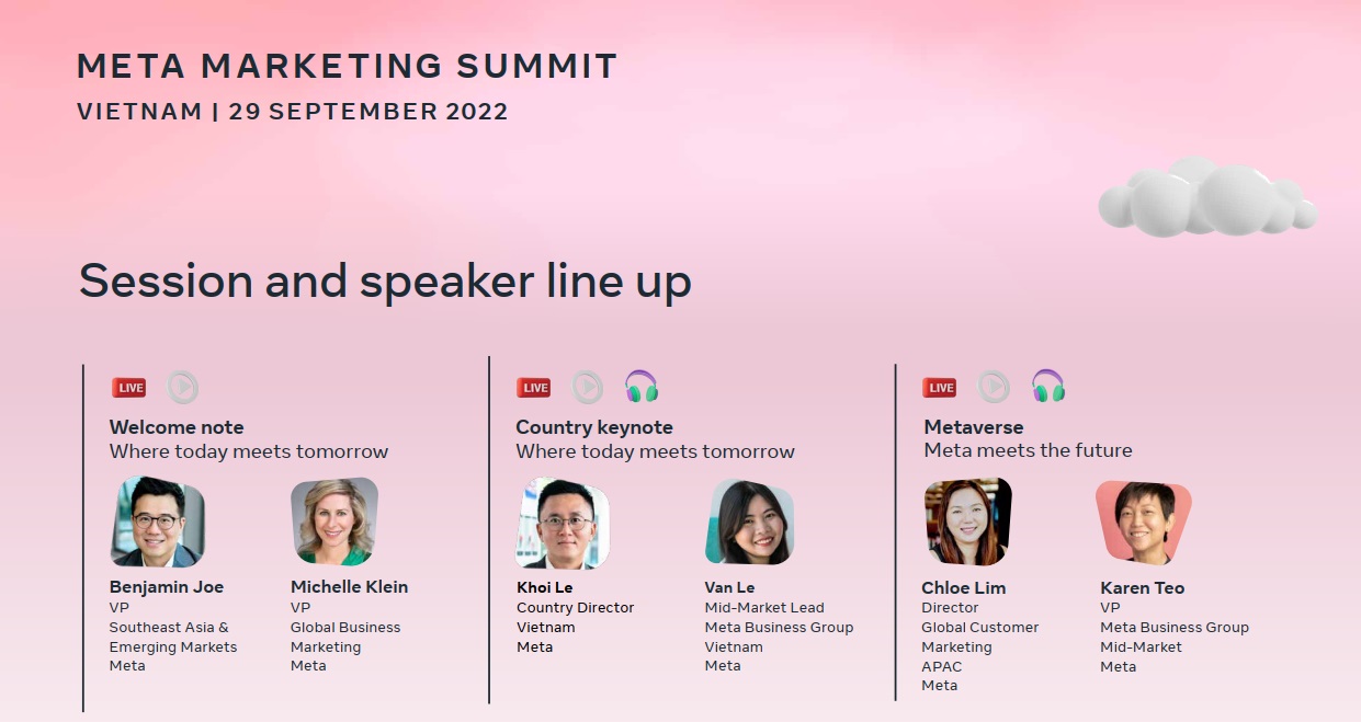 Hội nghị Meta Marketing Summit 2022: Tham gia khám phá, gặp gỡ tương lai của Marketing- Ảnh 2.