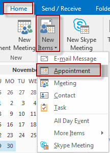 Cách lên lịch họp trên Outlook