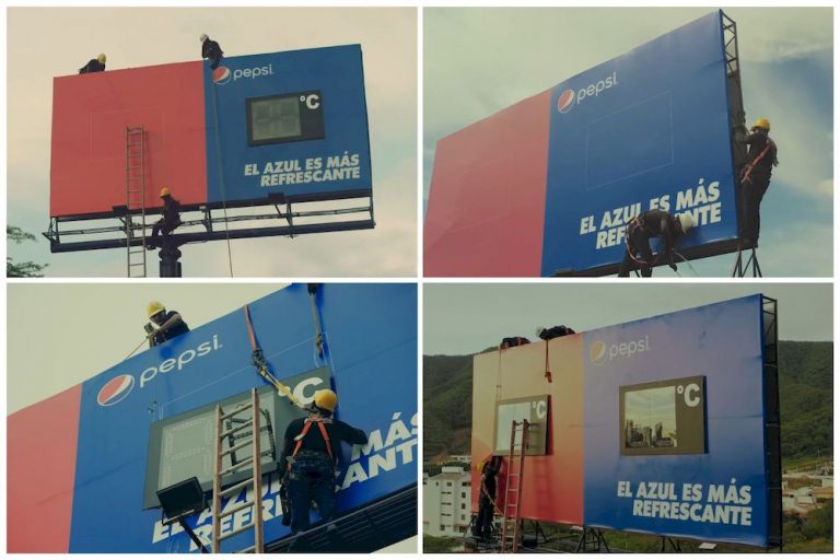 Pepsi đã cho dựng một Billboard quảng cáo ngoài trời