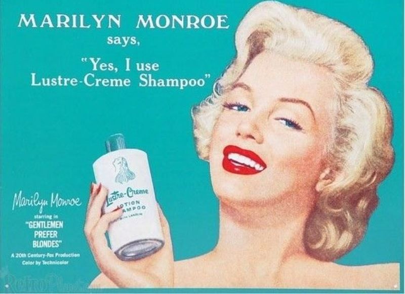 Quảng cáo sữa tắm của nữ diễn vine Marilyn Monroe