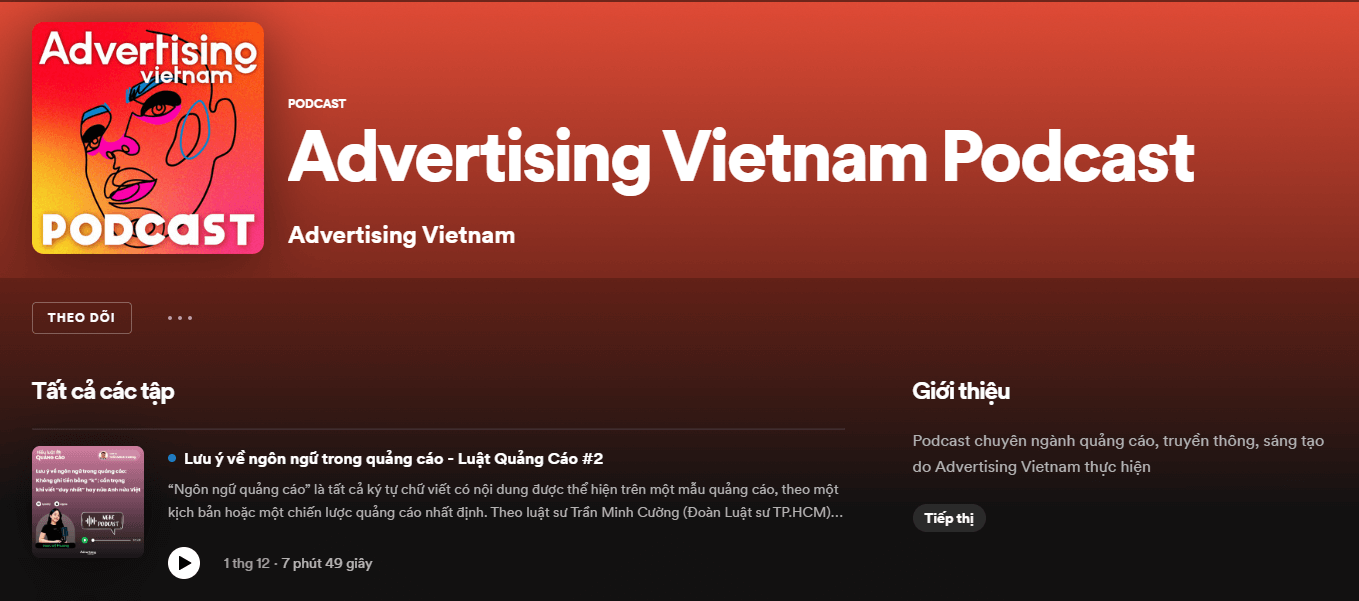 Kênh podcast về marketing - Advertising Vietnam