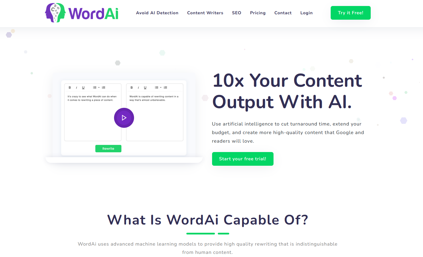 WordAI là một công cụ spin bài viết