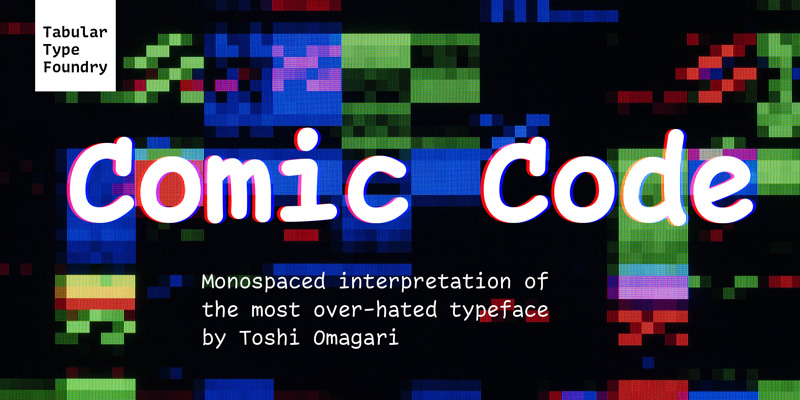 Tabular Type Foundry đã phát triển font chữ mới mang tên Comic Code