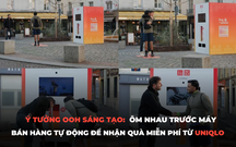 Ý tưởng OOH sáng tạo từ Uniqlo: Ôm nhau trước máy bán hàng để nhận quà miễn phí từ BST mới nhất