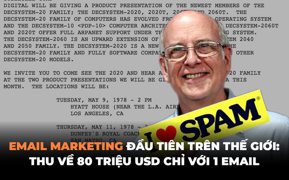 Email Marketing đầu tiên trên thế giới: Thu về 80 Triệu USD chỉ với 1 Email duy nhất, được gọi là “ông tổ” spam